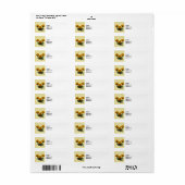 Drie marges sparen de Datum Etiket (Full Sheet)