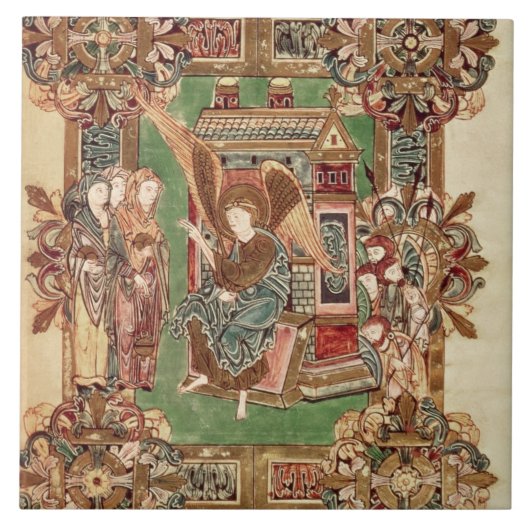 Drie Maries aan de Sepulcher, van de Benedictio Tegeltje (Voorkant)