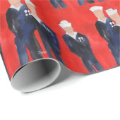 Drie marinesailors cadeaupapier (Rol Hoek)