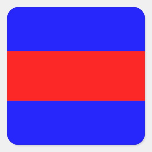 drie maritieme nautische letters, fla vierkante sticker (Voorkant)