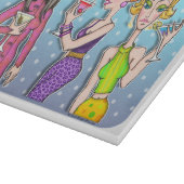 DRIE MARTINI-DIVA'S Glas Snijplanken (Hoek)