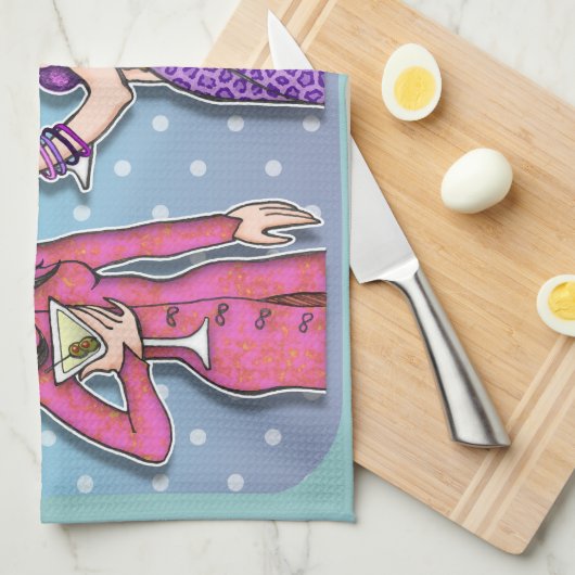 DRIE MARTINI DIVAS Kitchen, Bath, Bar TOWEL Theedoek (Quarter Fold)
