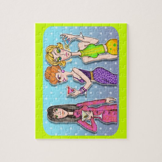 DRIE MARTINI DIVAS PUZZLE OF PUZZLE GIFT SET LEGPUZZEL (Verticaal)