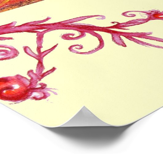 DRIE MASKS/Venetiaanse carnavalzijde Poster (Hoek)