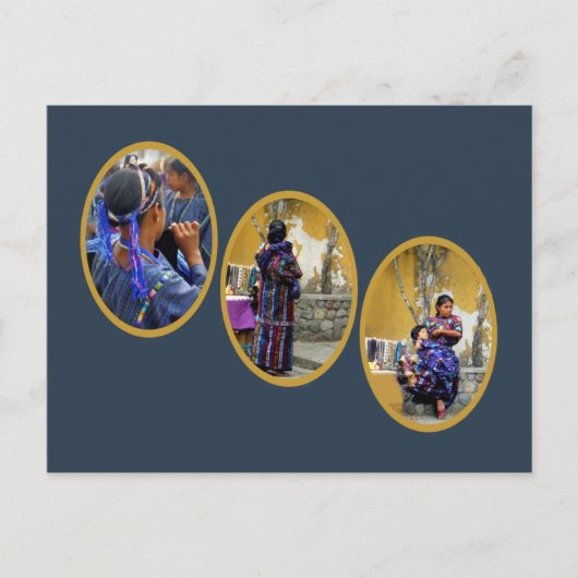 Drie Mayaanse vrouwen Briefkaart (Voorkant)