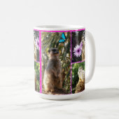 Drie Meerkat Afbeelding Collage Koffiemok (Voorkant rechts)