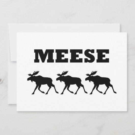 Drie Meese Funny Kaart (Voorkant)