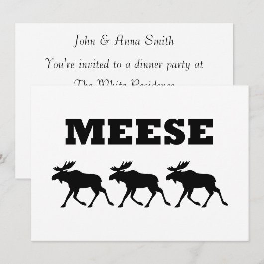 Drie Meese Funny Kaart (Voorkant / Achterkant)
