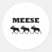 Drie Meese Funny Ronde Sticker (Voorkant)
