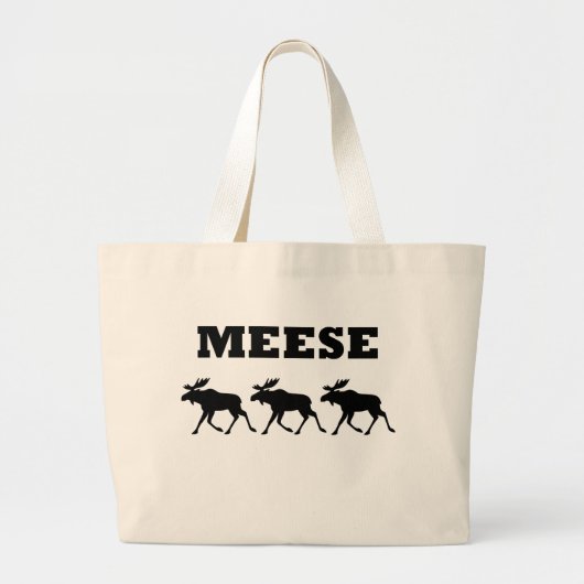 Drie Meese Funny T-Shirt Grote Tote Bag (Voorkant)