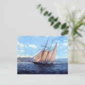 Drie meester tegen de wind briefkaart (Staand voorkant)