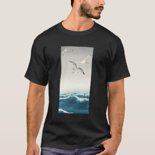 Drie meeuwen 1900 Ohara Koson Ocean Zee Japans T-shirt