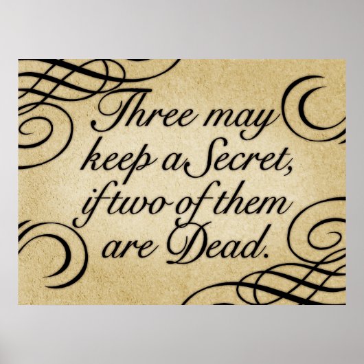 Drie mei houdt een geheim poster (Voorkant)