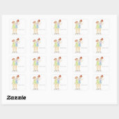 Drie meisje vrienden voor altijd sticker (Vel)