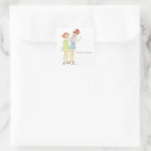 Drie meisje vrienden voor altijd sticker (Tas)