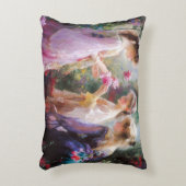 Drie meisjes die in een tuin spelen  accent kussen (Voorkant(Verticaal))