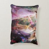 Drie meisjes die in een tuin spelen  accent kussen (Achterkant (Verticaal))