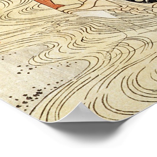 Drie meisjes padelen in een rivier, van de Mode Poster (Hoek)