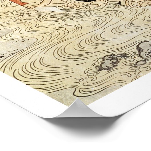 Drie meisjes padelen in een rivier, van de Mode Poster (Hoek)