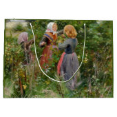 Drie Meisjes Pickende bramen (door Brendekilde) Groot Cadeauzakje (Achterkant)