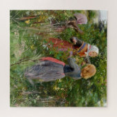 Drie Meisjes Pickende bramen (door Brendekilde) Legpuzzel (Horizontaal)