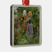 Drie Meisjes Pickende bramen (door Brendekilde) Metalen Ornament (Rechts)