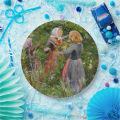 Drie Meisjes Pickende bramen (door Brendekilde) Papieren Bordje (Feest)