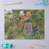 Drie Meisjes Pickende bramen (door Brendekilde) Tissuepapier (Craft)