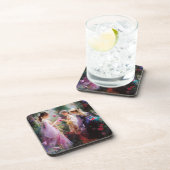 Drie meisjes spelen in een tuin bier onderzetter (Rechterzijde)