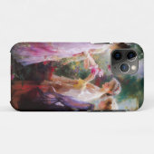 Drie meisjes spelen in een tuin Case-Mate iPhone case (Achterkant (horizontaal))