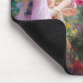 Drie meisjes spelen in een tuin muismat (Hoek)