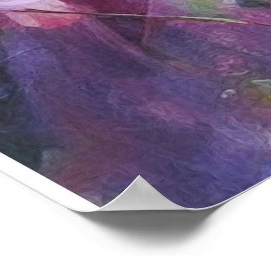 Drie meisjes spelen in een tuin poster (Hoek)