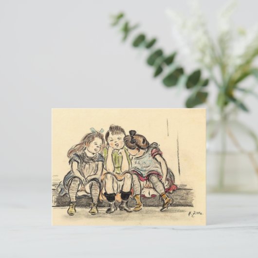 Drie meisjes - Zille Briefkaart (Staand voorkant)