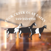 Drie melkgeiten raamsticker (Vel 2)