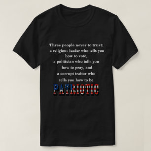 Drie mensen vertrouwen nooit: t-shirt