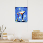 Drie Mermaid Martini Poster (Keuken)