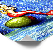 Drie Mermaid Martini Poster (Hoek)