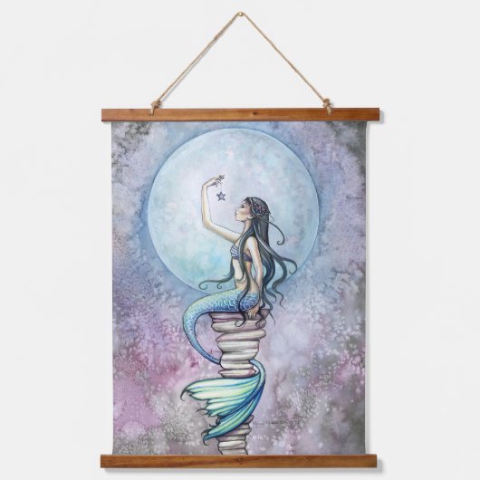 Drie Mermaids Kunstwerk van Molly Harrison Hangend Wandkleed (Voorkant 3)