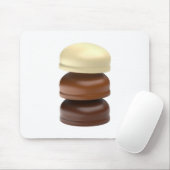 Drie met chocolade omhulde marshmallows muismat (Met muis)