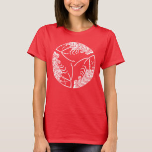 Drie met kop en staart tegen elkaar liggende steke t-shirt