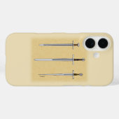 Drie middeleeuwse zwaarden 2016 Case-Mate iPhone case (Achterkant (horizontaal))