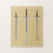 Drie middeleeuwse zwaarden 2016 legpuzzel (Verticaal)