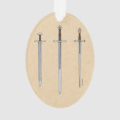 Drie middeleeuwse zwaarden 2016 ornament (achterkant)