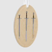 Drie middeleeuwse zwaarden 2016 ornament (voorkant)