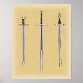 Drie middeleeuwse zwaarden 2016 poster (Voorkant)