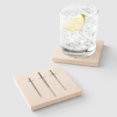 Drie middeleeuwse zwaarden 2016 stenen onderzetter (Zijkant)