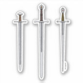 Drie middeleeuwse zwaarden 2016 sticker (Voorkant)