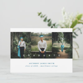Drie minimalistische foto's elegant aankondiging