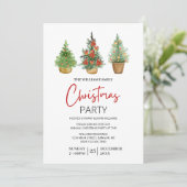 Drie minuten durende kerstboomfamilie kaart (Staand voorkant)