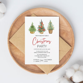 Drie minuten durende kerstboomfamilie kaart